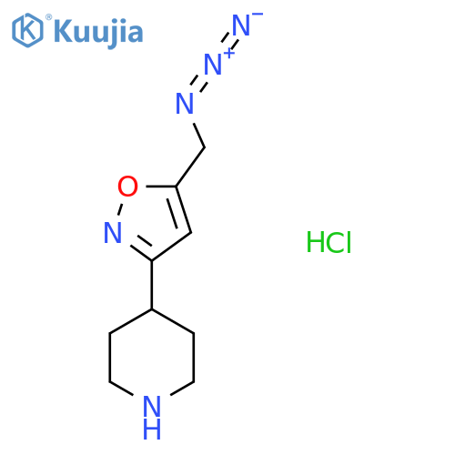 5-(Azidomethyl)-3-piperidin-4-yl-1,2-oxazole;hydrochloride structure