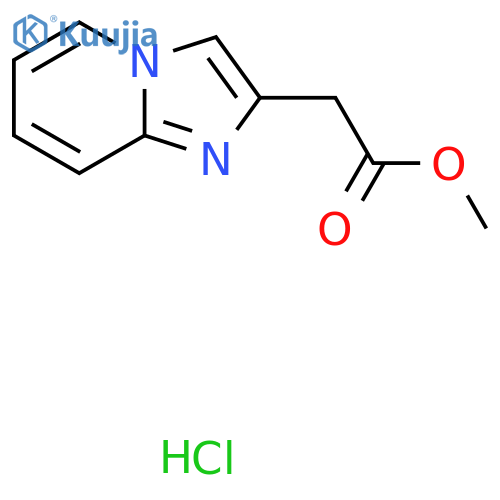 Imidazo[1,2-a]pyridine-2-acetic acid, methyl ester, hydrochloride (1:1) structure