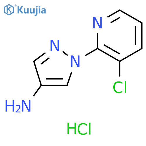 1H-Pyrazol-4-amine, 1-(3-chloro-2-pyridinyl)-, hydrochloride (1:1) structure