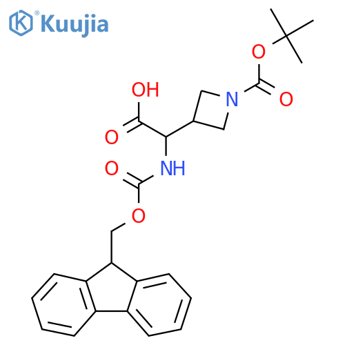 2-(1-tert-butoxycarbonylazetidin-3-yl)-2-(9H-fluoren-9-ylmethoxycarbonylamino)acetic acid structure
