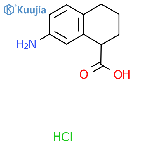 7-Amino-1,2,3,4-tetrahydronaphthalene-1-carboxylic acid hydrochloride structure