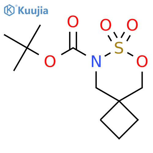 Tert-butyl 7,7-dioxo-6-oxa-7lambda6-thia-8-azaspiro[3.5]nonane-8-carboxylate structure