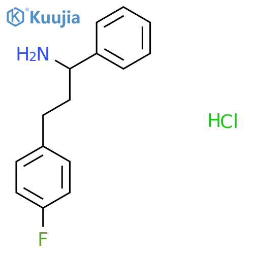 3-(4-Fluorophenyl)-1-phenylpropan-1-amine;hydrochloride structure