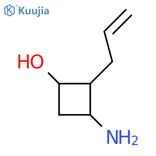 3-Amino-2-prop-2-enylcyclobutan-1-ol structure