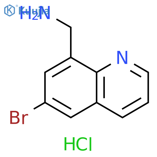 8-Quinolinemethanamine, 6-bromo-, hydrochloride (1:2) structure