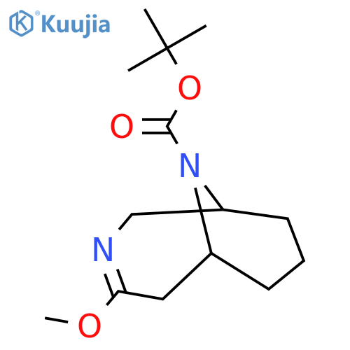 Tert-butyl 4-methoxy-3,10-diazabicyclo[4.3.1]dec-3-ene-10-carboxylate structure