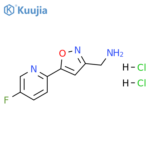 3-Isoxazolemethanamine, 5-(5-fluoro-2-pyridinyl)-, hydrochloride (1:2) structure