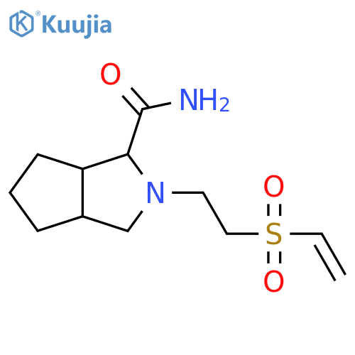 2-2-(ethenesulfonyl)ethyl-octahydrocyclopentacpyrrole-1-carboxamide structure