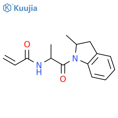 N-1-(2-methyl-2,3-dihydro-1H-indol-1-yl)-1-oxopropan-2-ylprop-2-enamide structure