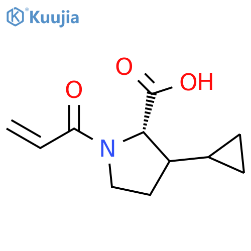 3-cyclopropyl-1-(prop-2-enoyl)pyrrolidine-2-carboxylic acid structure