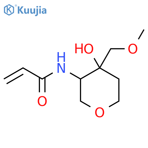 N-4-hydroxy-4-(methoxymethyl)oxan-3-ylprop-2-enamide structure
