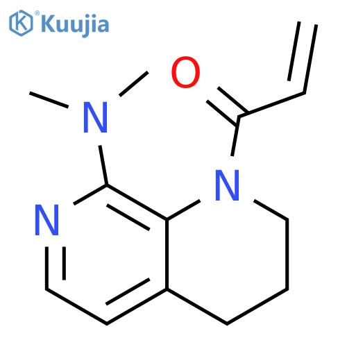 1-8-(dimethylamino)-1,2,3,4-tetrahydro-1,7-naphthyridin-1-ylprop-2-en-1-one structure