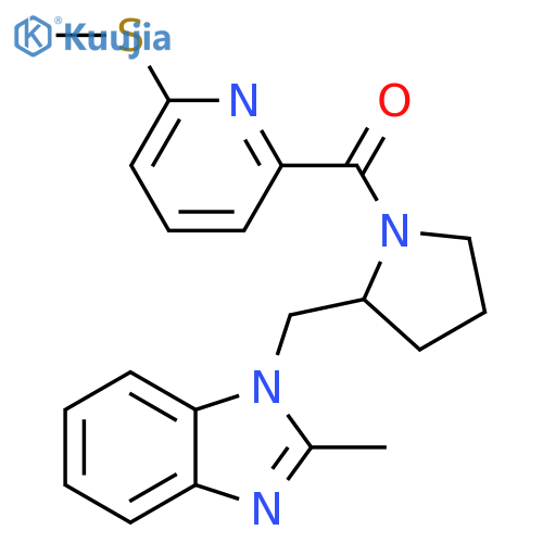 [2-[(2-Methyl-1H-benzimidazol-1-yl)methyl]-1-pyrrolidinyl][6-(methylthio)-2-pyridinyl]methanone structure