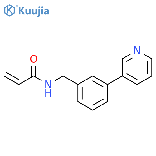 N-{3-(pyridin-3-yl)phenylmethyl}prop-2-enamide structure