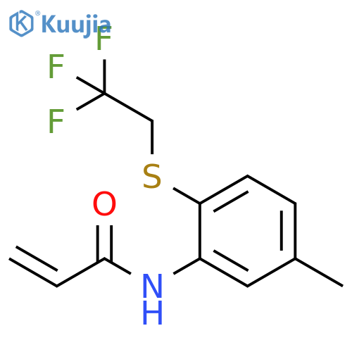 N-{5-methyl-2-(2,2,2-trifluoroethyl)sulfanylphenyl}prop-2-enamide structure