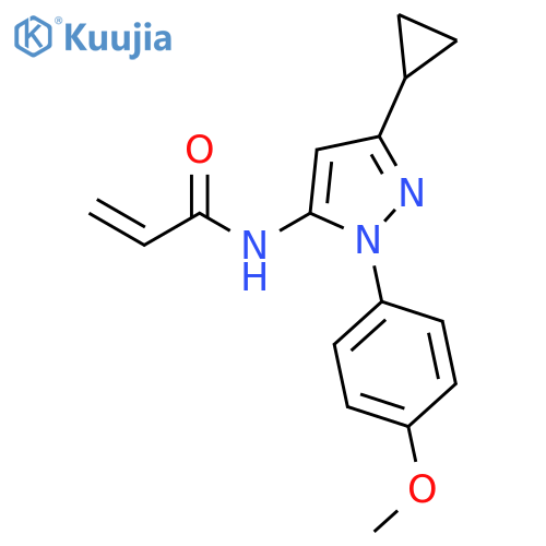 N-[3-Cyclopropyl-1-(4-methoxyphenyl)-1H-pyrazol-5-yl]-2-propenamide structure