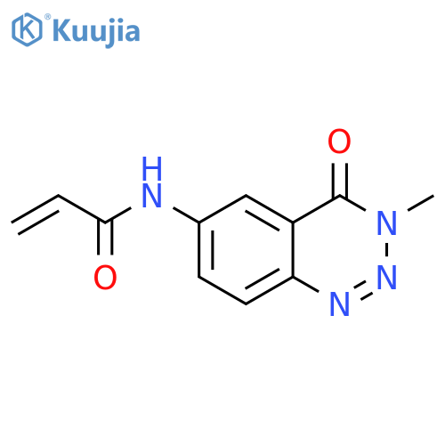 N-(3-methyl-4-oxo-3,4-dihydro-1,2,3-benzotriazin-6-yl)prop-2-enamide structure