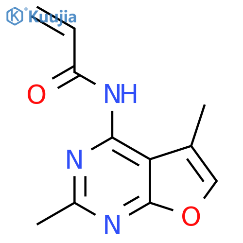 N-{2,5-dimethylfuro2,3-dpyrimidin-4-yl}prop-2-enamide structure
