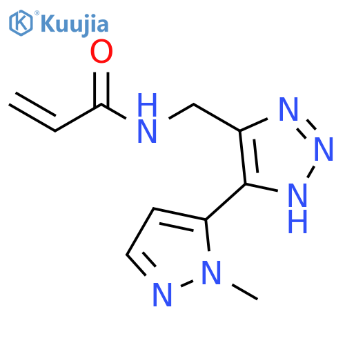 N-[[5-(1-Methyl-1H-pyrazol-5-yl)-1H-1,2,3-triazol-4-yl]methyl]-2-propenamide structure