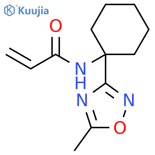 N-1-(5-methyl-1,2,4-oxadiazol-3-yl)cyclohexylprop-2-enamide structure