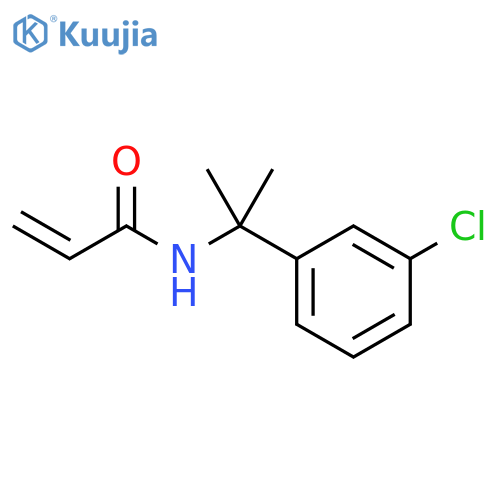N-2-(3-chlorophenyl)propan-2-ylprop-2-enamide structure