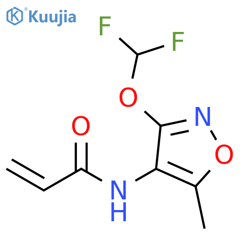 N-3-(difluoromethoxy)-5-methyl-1,2-oxazol-4-ylprop-2-enamide structure
