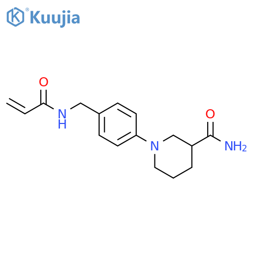 1-[4-[[(1-Oxo-2-propen-1-yl)amino]methyl]phenyl]-3-piperidinecarboxamide structure
