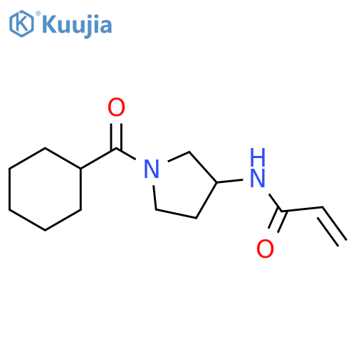 N-(1-cyclohexanecarbonylpyrrolidin-3-yl)prop-2-enamide structure