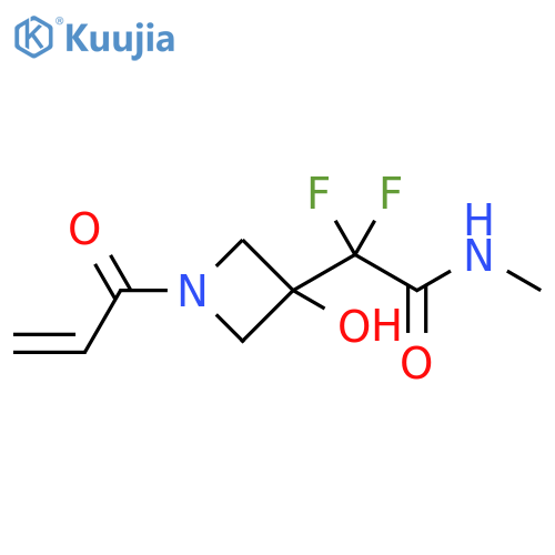2,2-difluoro-2-3-hydroxy-1-(prop-2-enoyl)azetidin-3-yl-N-methylacetamide structure