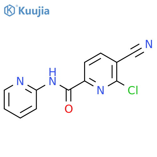 6-chloro-5-cyano-N-(pyridin-2-yl)pyridine-2-carboxamide structure