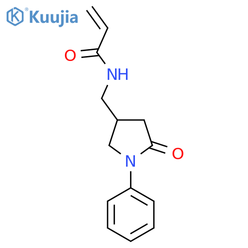 N-[(5-Oxo-1-phenylpyrrolidin-3-yl)methyl]prop-2-enamide structure