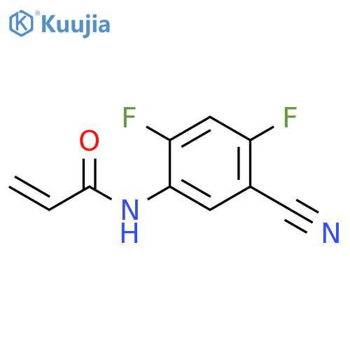N-(5-cyano-2,4-difluorophenyl)prop-2-enamide structure