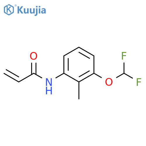 N-3-(difluoromethoxy)-2-methylphenylprop-2-enamide structure