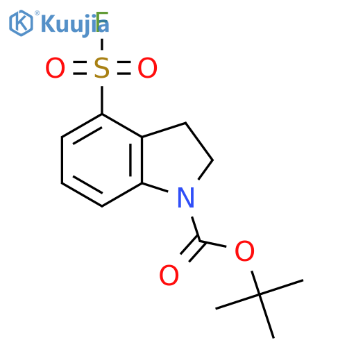 Tert-butyl 4-fluorosulfonyl-2,3-dihydroindole-1-carboxylate structure