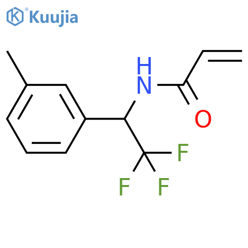 N-2,2,2-trifluoro-1-(3-methylphenyl)ethylprop-2-enamide structure