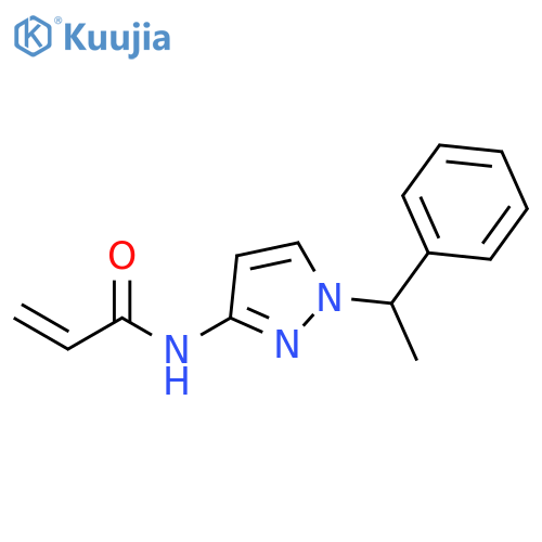 N-1-(1-phenylethyl)-1H-pyrazol-3-ylprop-2-enamide structure