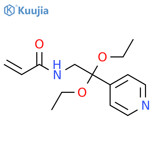 N-2,2-diethoxy-2-(pyridin-4-yl)ethylprop-2-enamide structure