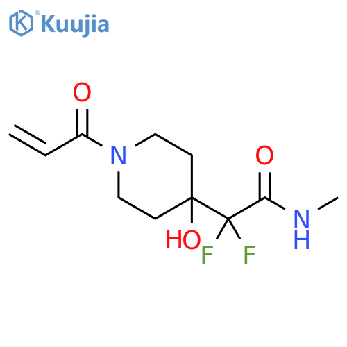 2,2-difluoro-2-4-hydroxy-1-(prop-2-enoyl)piperidin-4-yl-N-methylacetamide structure