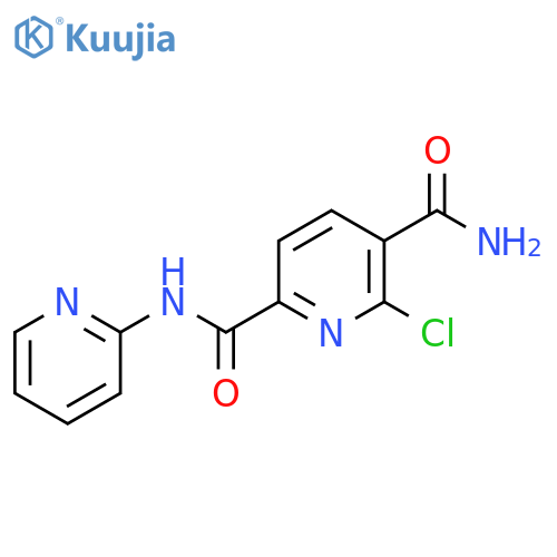 6-chloro-N2-(pyridin-2-yl)pyridine-2,5-dicarboxamide structure