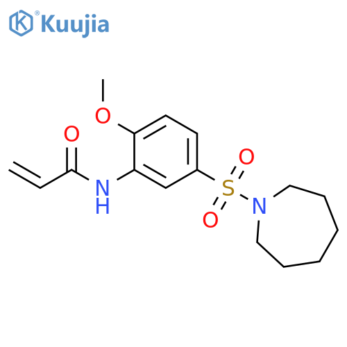 N-[5-[(Hexahydro-1H-azepin-1-yl)sulfonyl]-2-methoxyphenyl]-2-propenamide structure
