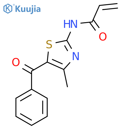 N-(5-benzoyl-4-methyl-1,3-thiazol-2-yl)prop-2-enamide structure