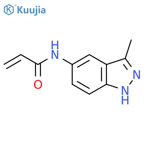 N-(3-methyl-2H-indazol-5-yl)prop-2-enamide structure