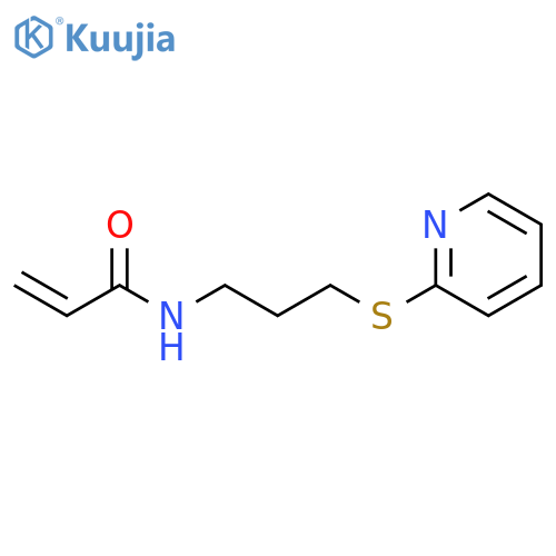 N-3-(pyridin-2-ylsulfanyl)propylprop-2-enamide structure