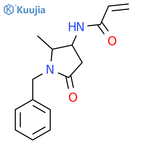 N-(1-benzyl-2-methyl-5-oxopyrrolidin-3-yl)prop-2-enamide structure