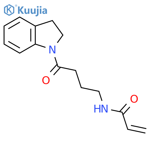 N-4-(2,3-dihydro-1H-indol-1-yl)-4-oxobutylprop-2-enamide structure