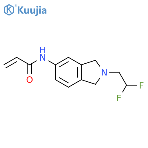 N-2-(2,2-difluoroethyl)-2,3-dihydro-1H-isoindol-5-ylprop-2-enamide structure