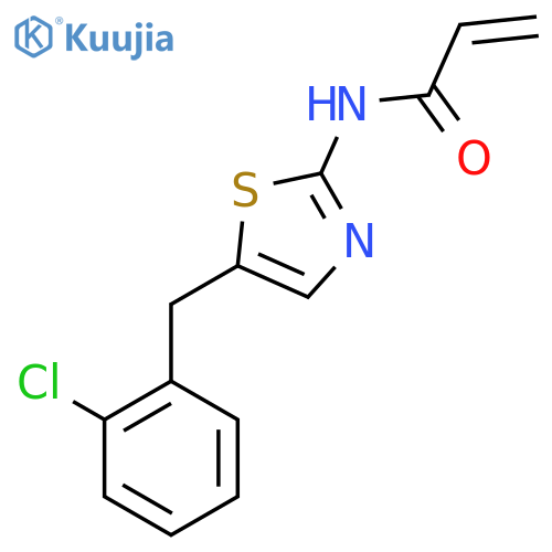 N-{5-(2-chlorophenyl)methyl-1,3-thiazol-2-yl}prop-2-enamide structure