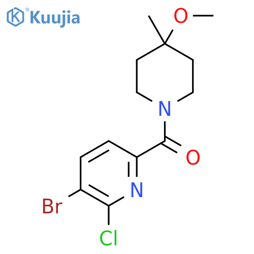 3-Bromo-2-chloro-6-(4-methoxy-4-methylpiperidine-1-carbonyl)pyridine structure