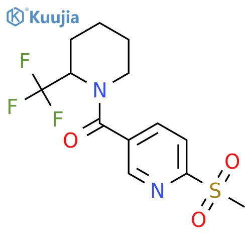 [6-(Methylsulfonyl)-3-pyridinyl][2-(trifluoromethyl)-1-piperidinyl]methanone structure