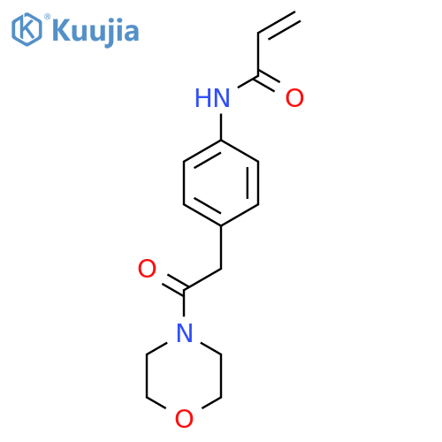 N-{4-2-(morpholin-4-yl)-2-oxoethylphenyl}prop-2-enamide structure
